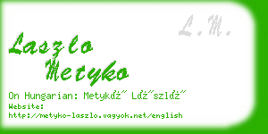 laszlo metyko business card